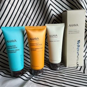 AHAVA Bundle: Hydration Cream Mask, Mineral Hand & Foot Cream, Shower Gel